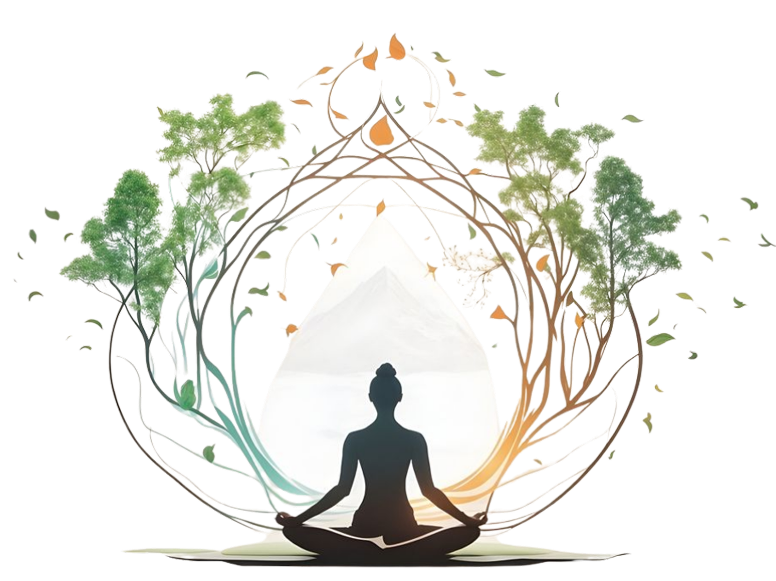 Illustration of two people untangling knotted thoughts from a head, representing mental clarity